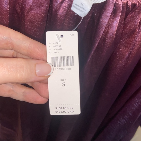 Anthropologie ⚜️ Mare Mare Off-The-Shoulder Puff-Sleeve Shine Mini Dress ✨NWT✨ - Picture 6 of 10